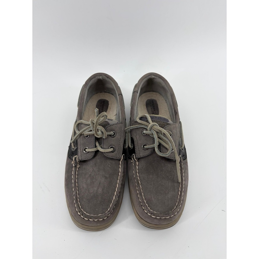 Sperry Top-Sider Angelfish Boat Shoes, Gray Cheetah/Camo Colorway, Women Sz 7.5